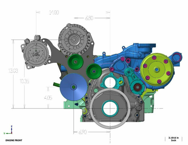 LT Gen V Alternator + Power Steering pump + AC Bracket Kit L83 L86