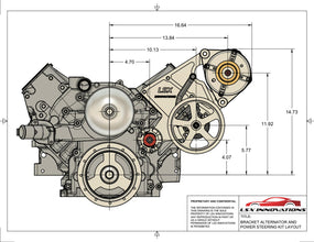LS Truck Spacing Corvette Alternator and Power Steering Bracket Kit