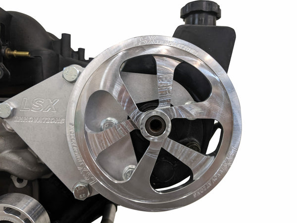 Alternator Power Steering Bracket LS Engine Serpentine Bracket Kit - Alternator & Power Steering Pump Mount LS Swap Conversion Bracket - Foto 10