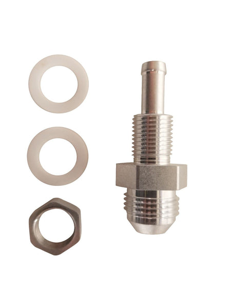 8AN Male Flare Bulkhead to 5/16 Hose Barb Fuel Tank Fitting ...